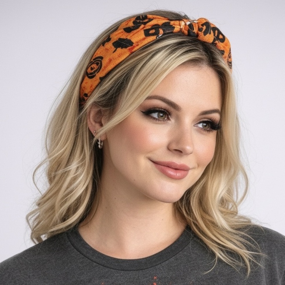 Halloween inspired knotted headband